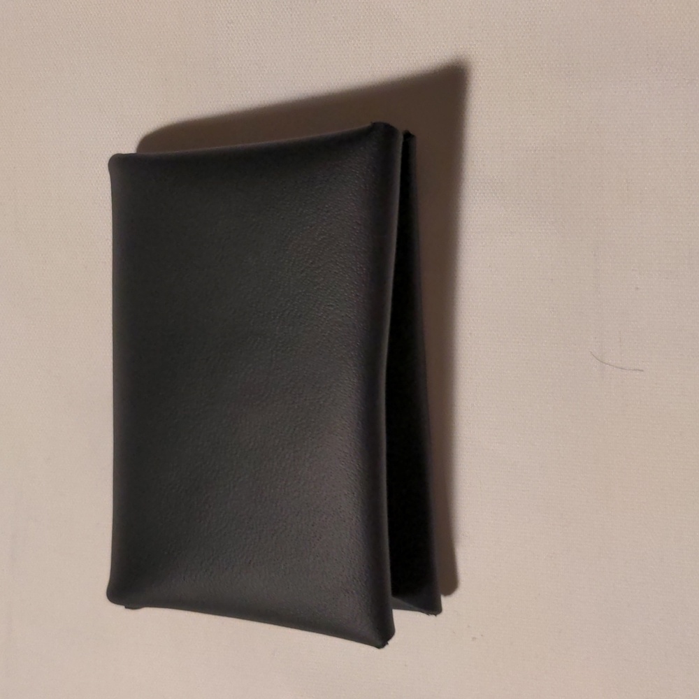 Handmade Genuine Leather Card Holder Black #01